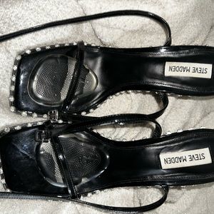 Black Steve Madden Zelle heeled sandal